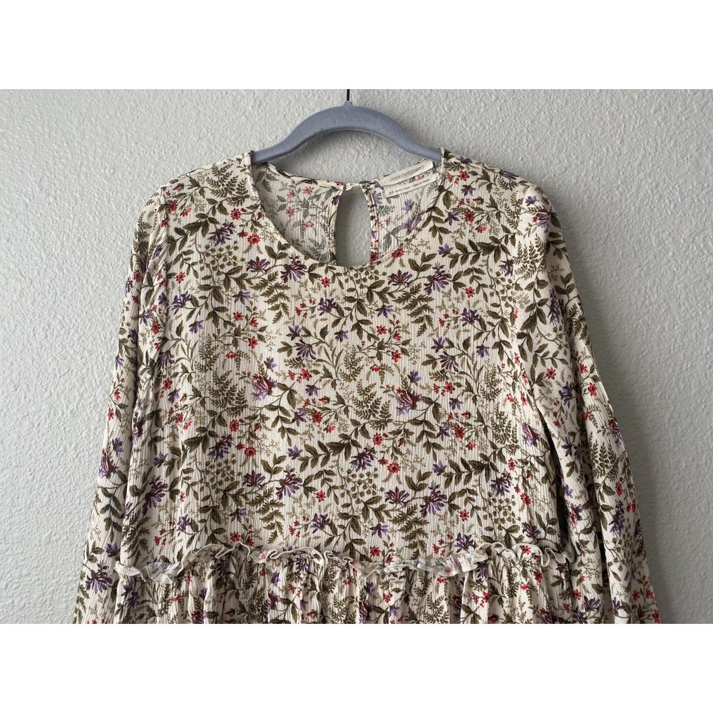 Urban Outfitters Rachele Tiered Floral Babydoll Long Sleeve Dress - Picture 5 of 12